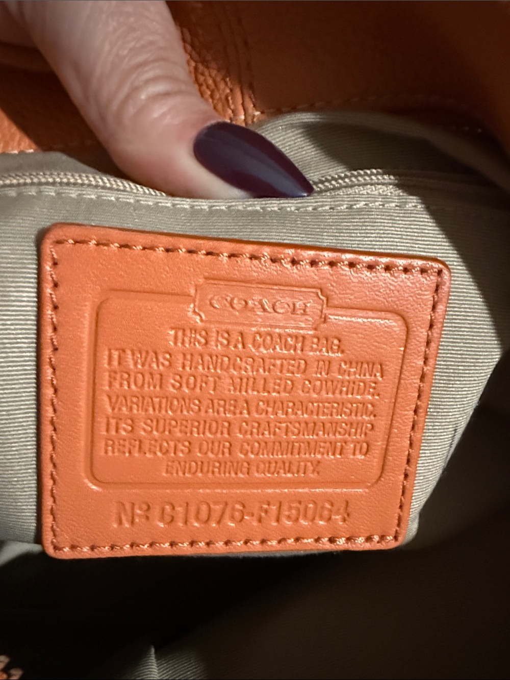 Coach Pebbled Leather Hobo Bag $358 - Picture 9 of 10